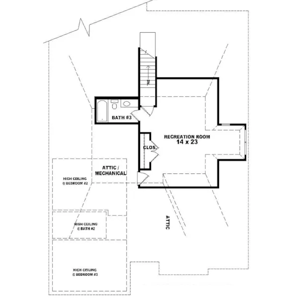 Traditional House Plan Second Floor - Declan Traditional Home 087D-0647 - Search House Plans and More