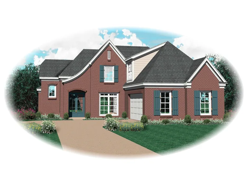 Traditional House Plan Front of Home - Caspian Place Traditional Home 087D-0648 - Search House Plans and More