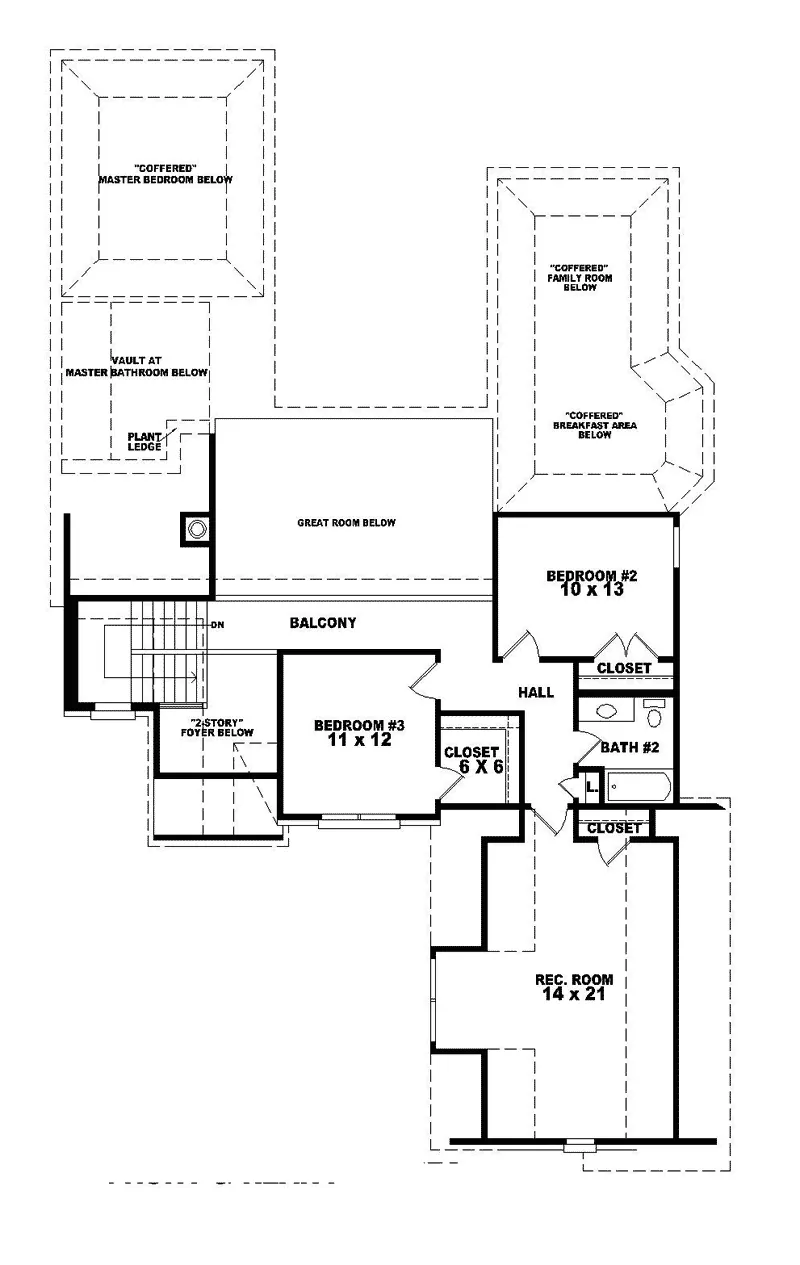 European House Plan Second Floor - Elegante Manor European Home 087D-0649 - Search House Plans and More