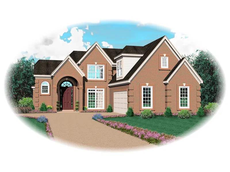 European House Plan Front of Home - Elegante Manor European Home 087D-0649 - Search House Plans and More
