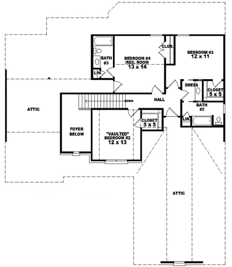 Country House Plan Second Floor - Taradale Traditional Home 087D-0650 - Shop House Plans and More