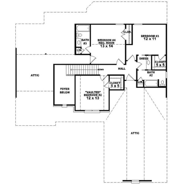 Colonial House Plan Second Floor - Taradale Traditional Home 087D-0650 - Shop House Plans and More