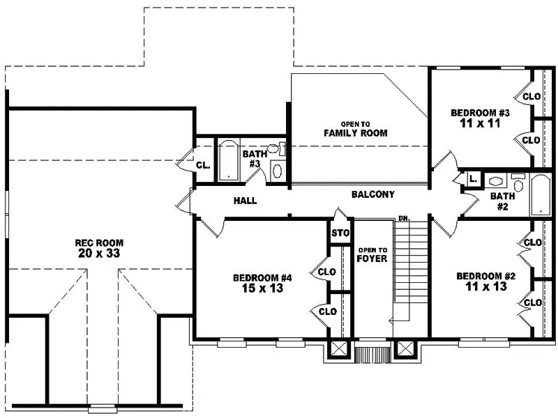 Colonial House Plan Second Floor - Kenilworth Spring Georgian Home 087D-0651 - Search House Plans and More