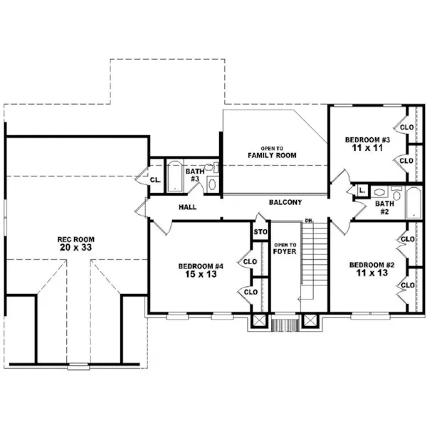 Traditional House Plan Second Floor - Kenilworth Spring Georgian Home 087D-0651 - Search House Plans and More