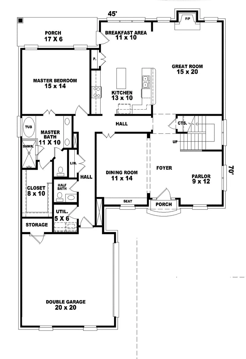 Country House Plan First Floor - Patandy Place European Home 087D-0657 - Shop House Plans and More