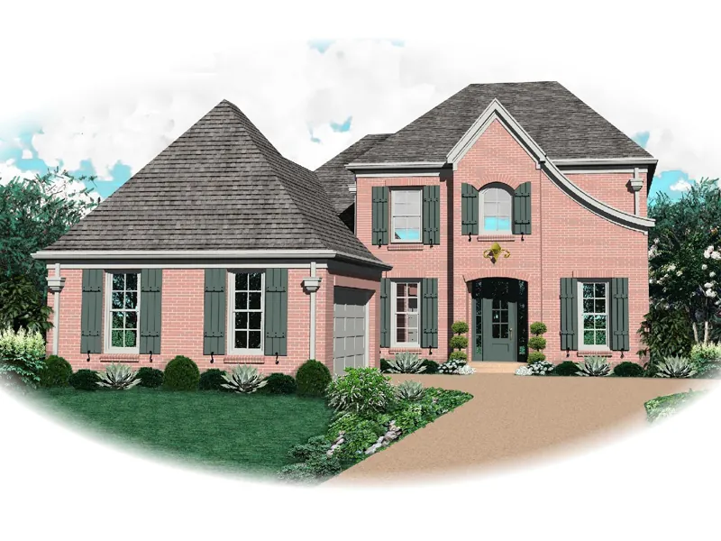Traditional House Plan Front of Home - Patandy Place European Home 087D-0657 - Shop House Plans and More