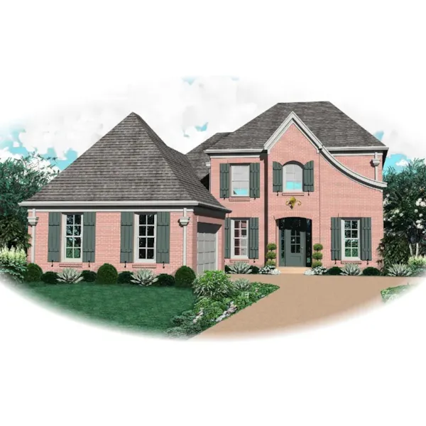 Traditional House Plan Front of Home - Patandy Place European Home 087D-0657 - Shop House Plans and More