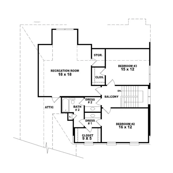 Luxury House Plan Second Floor - Weatherby Falls Georgian Home 087D-0658 - Shop House Plans and More