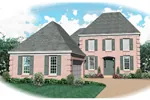 Luxury House Plan Front of Home - Weatherby Falls Georgian Home 087D-0658 - Shop House Plans and More