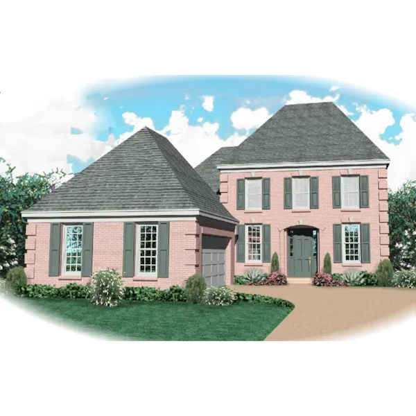 Luxury House Plan Front of Home - Weatherby Falls Georgian Home 087D-0658 - Shop House Plans and More