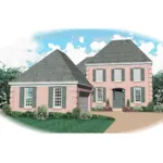 Luxury House Plan Front of Home - Weatherby Falls Georgian Home 087D-0658 - Shop House Plans and More