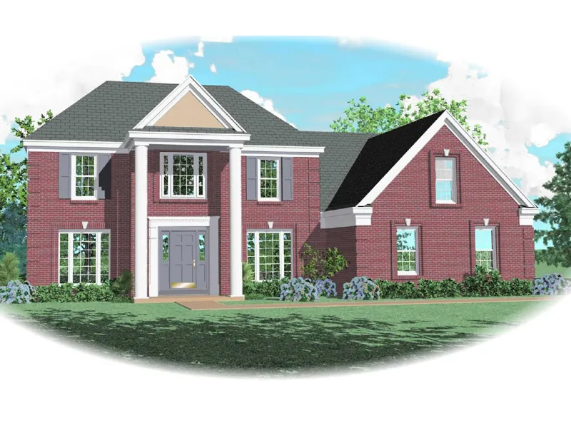 Luxury House Plan Front of Home - Antoine Creek Colonial Home 087D-0659 - Search House Plans and More