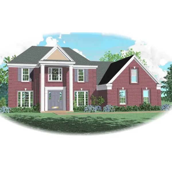 Southern Plantation House Plan Front of Home - Antoine Creek Colonial Home 087D-0659 - Search House Plans and More