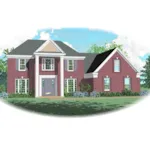 Southern Plantation House Plan Front of Home - Antoine Creek Colonial Home 087D-0659 - Search House Plans and More