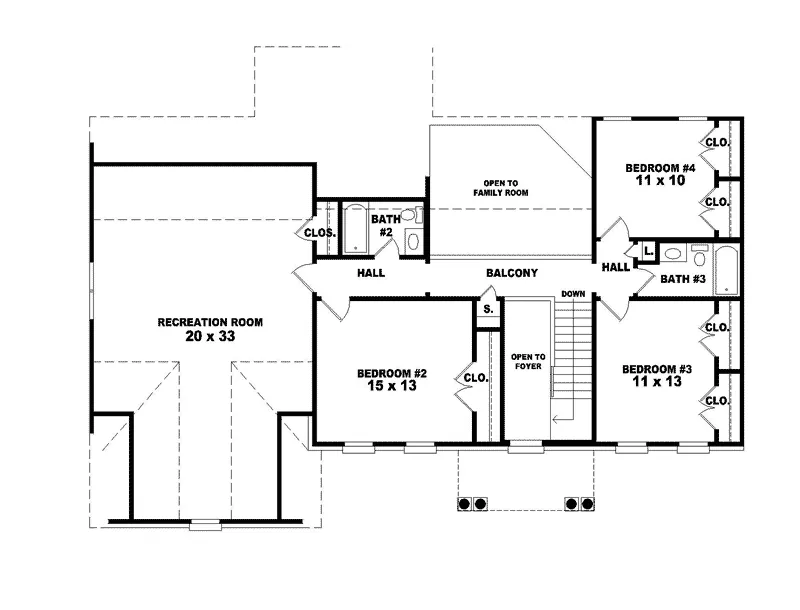 Southern House Plan Second Floor - Eileen Colonial Home 087D-0663 - Search House Plans and More