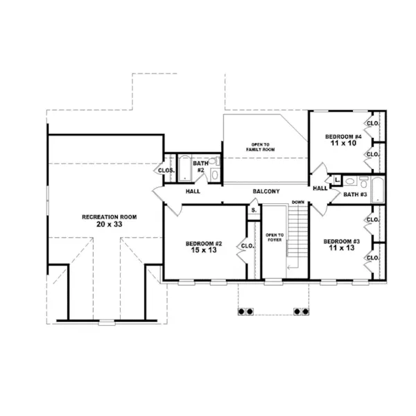 Plantation House Plan Second Floor - Eileen Colonial Home 087D-0663 - Search House Plans and More