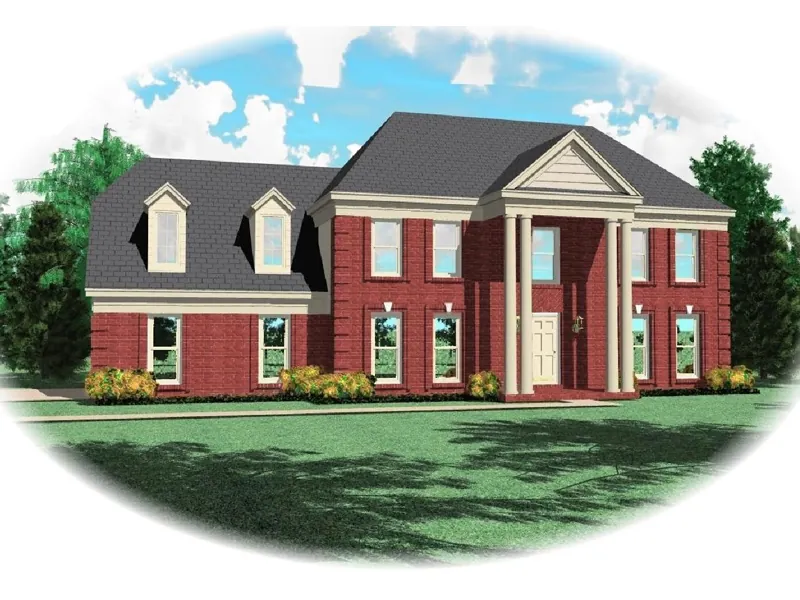 Southern House Plan Front of Home - Eileen Colonial Home 087D-0663 - Search House Plans and More