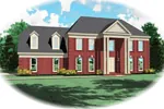 Southern House Plan Front of Home - Eileen Colonial Home 087D-0663 - Search House Plans and More
