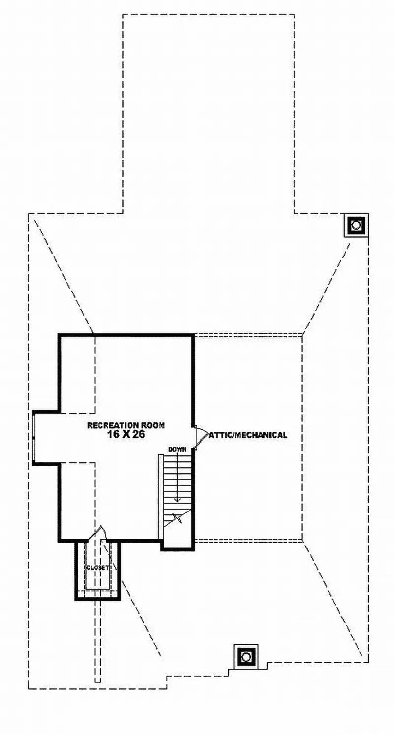 Tudor House Plan Second Floor - La Roux Tudor Style Home 087D-0668 - Shop House Plans and More