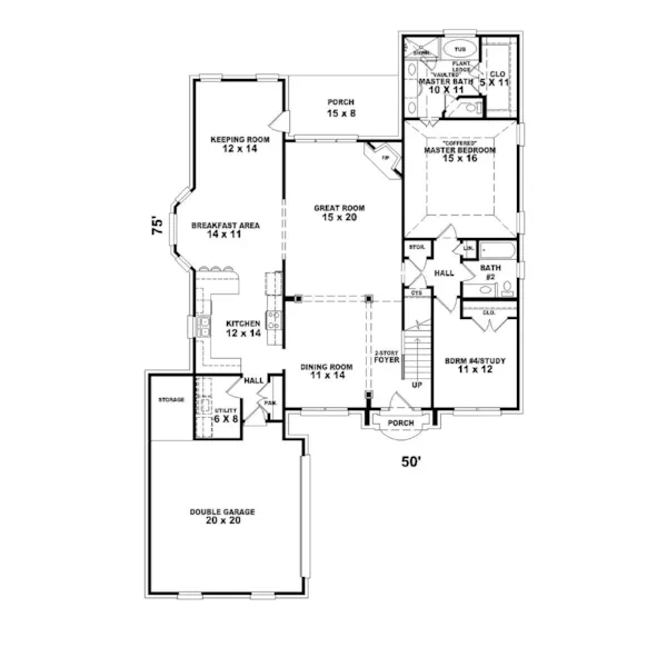 European House Plan First Floor - Wesbriar Point Traditional Home 087D-0670 - Shop House Plans and More