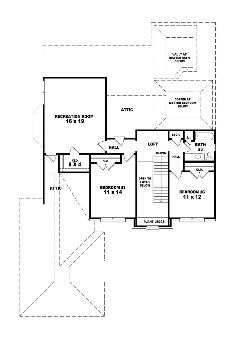 Country House Plan Second Floor - Wesbriar Point Traditional Home 087D-0670 - Shop House Plans and More