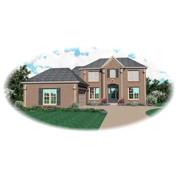 European House Plan Front of Home - Wesbriar Point Traditional Home 087D-0670 - Shop House Plans and More