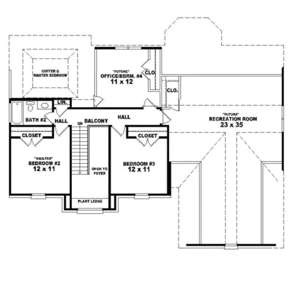 Plantation House Plan Second Floor - McLaran Georgian Home 087D-0672 - Shop House Plans and More