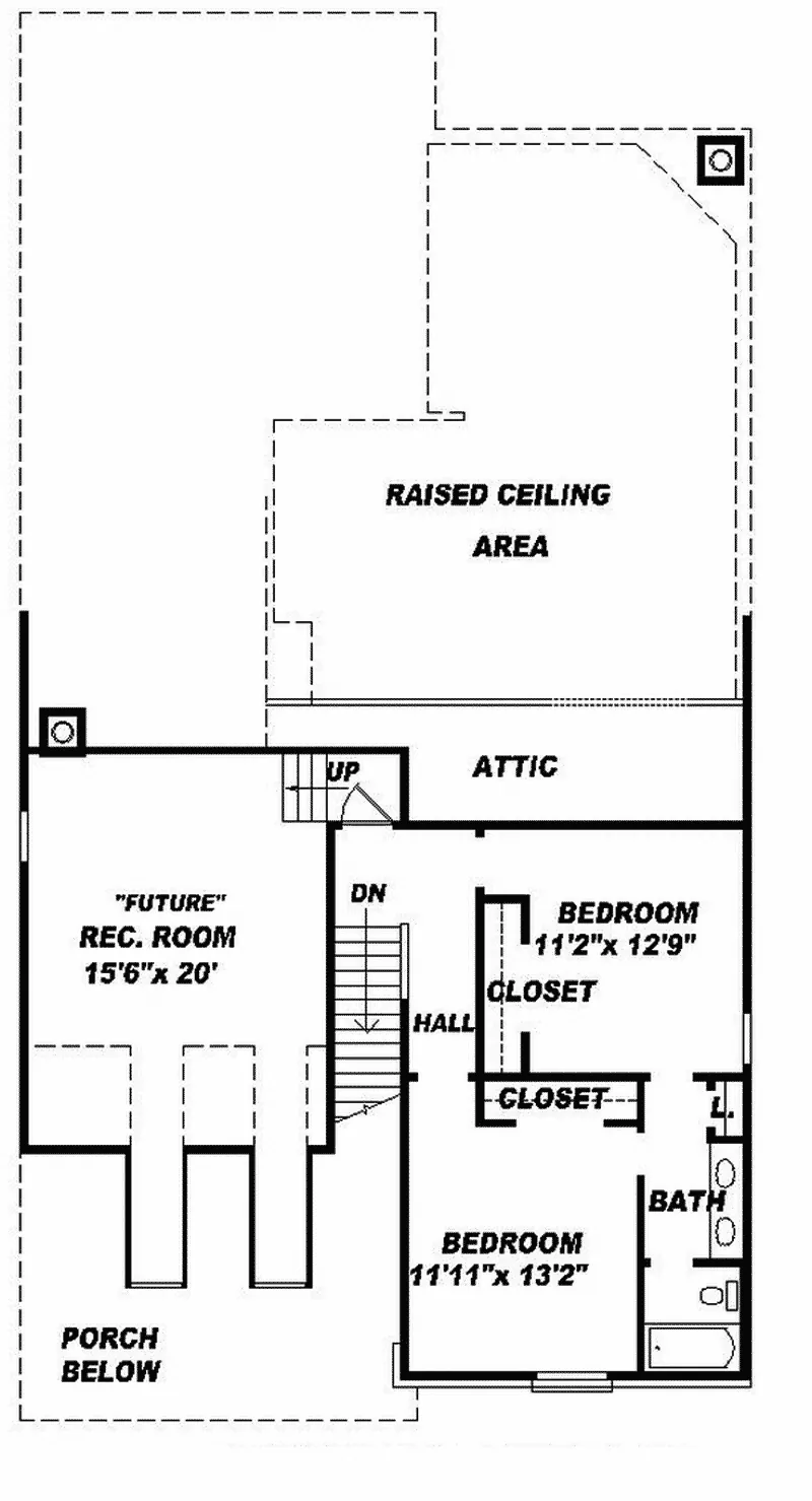 Country House Plan Second Floor - Chafford Southern Style Home 087D-0674 - Search House Plans and More