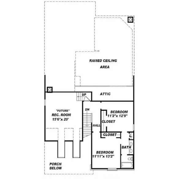 Southern House Plan Second Floor - Chafford Southern Style Home 087D-0674 - Search House Plans and More