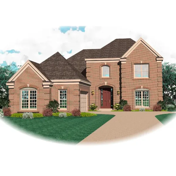 Luxury House Plan Front of Home - Lavalette Traditional Home 087D-0677 - Shop House Plans and More