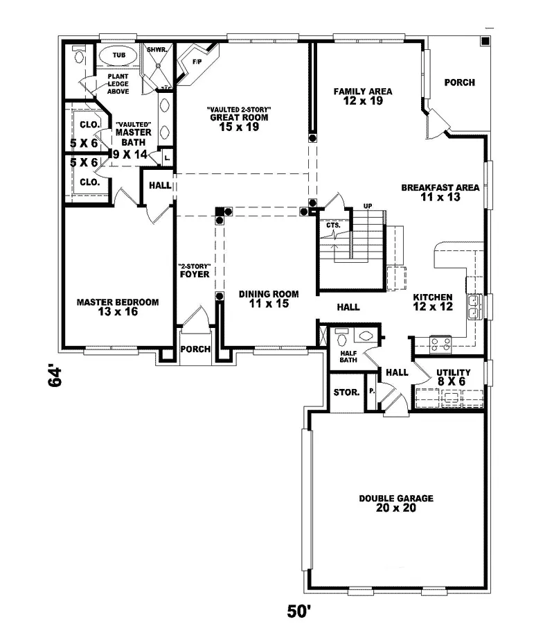 Country House Plan First Floor - Greystone Terrace Two-Story Home 087D-0679 - Search House Plans and More