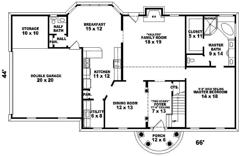 Traditional House Plan First Floor - Danielle Terrace Georgian Home 087D-0685 - Search House Plans and More