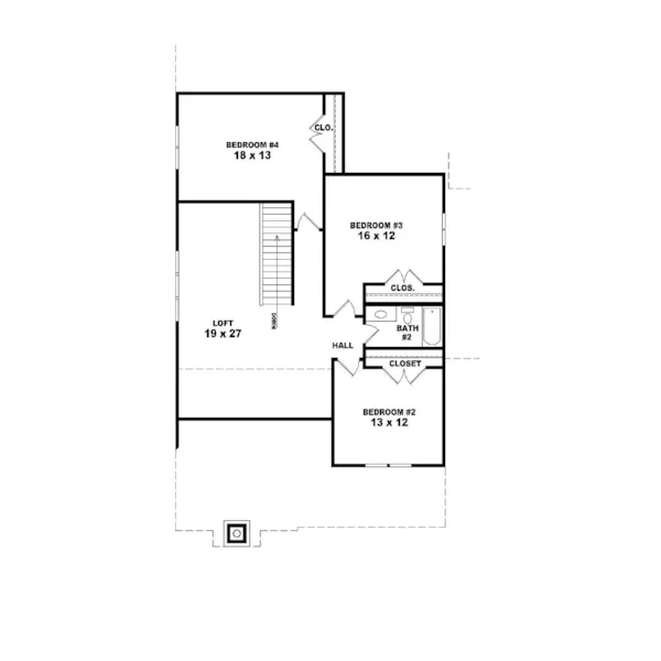 Craftsman House Plan Second Floor - Odegard Tudor Home 087D-0686 - Shop House Plans and More