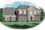 Georgian House Plan Front of Home - High Hollow Colonial Home 087D-0688 - Search House Plans and More