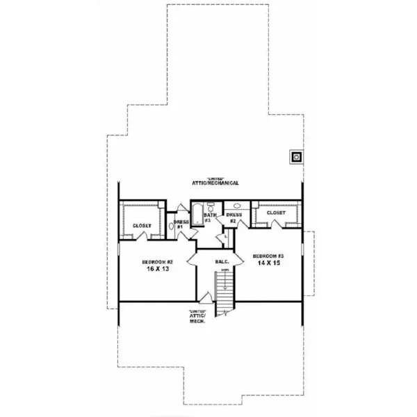 Country House Plan Second Floor - Melody Lake Shingle Style Home 087D-0693 - Shop House Plans and More