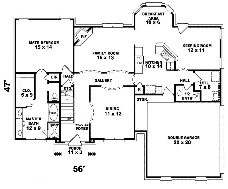 Country House Plan First Floor - Avondale Trail Country Home 087D-0695 - Search House Plans and More
