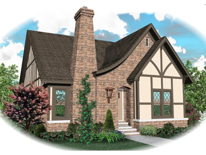 English Cottage House Plan Front of Home - Apollo Hill Tudor Cottage Home 087D-0699 - Search House Plans and More