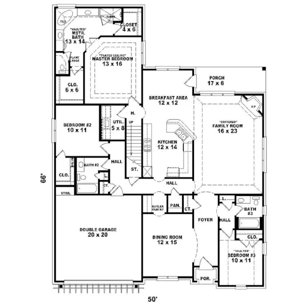 European House Plan First Floor - Veracruz Place Luxury Home 087D-0701 - Shop House Plans and More