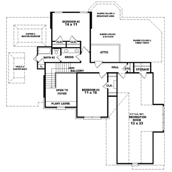 Country House Plan Second Floor - Weatherwood Southern Home 087D-0713 - Shop House Plans and More