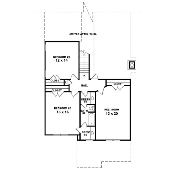 Craftsman House Plan Second Floor - Lorient Bay Luxury Coastal Home 087D-0723 - Shop House Plans and More