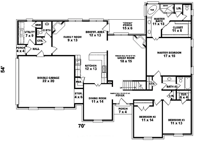Southern House Plan First Floor - Laclede Meadows Southern Home 087D-0724 - Shop House Plans and More