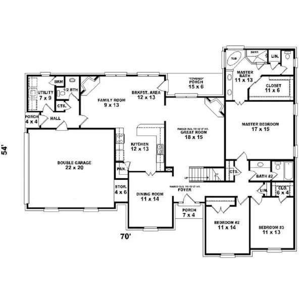 Southern House Plan First Floor - Laclede Meadows Southern Home 087D-0724 - Shop House Plans and More