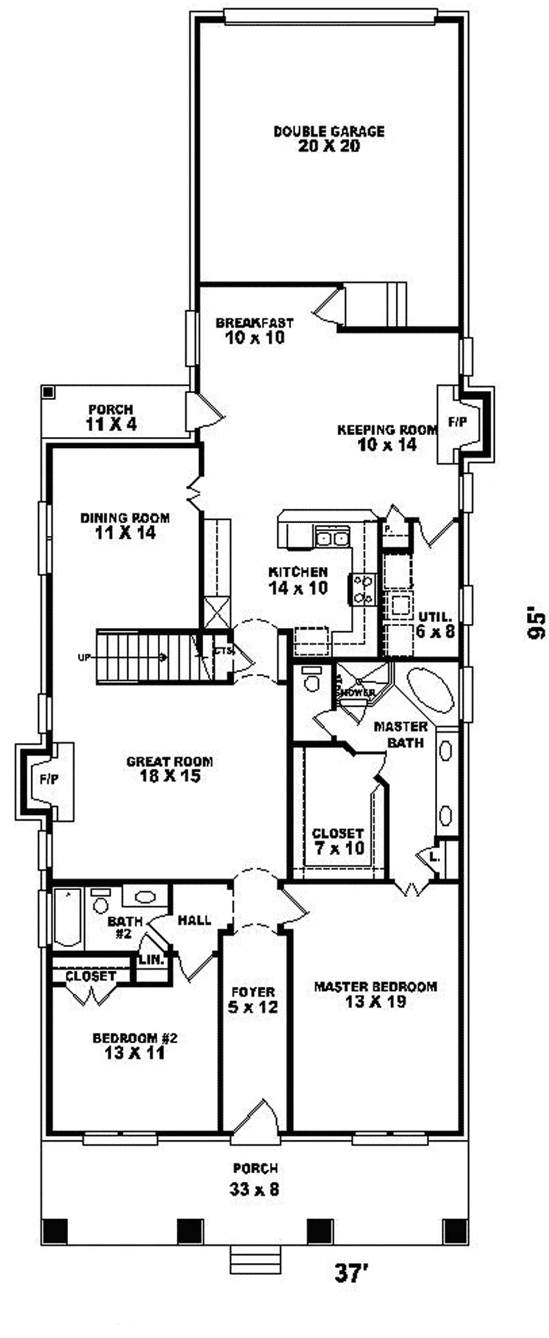 Arts & Crafts House Plan First Floor - Trafford Tudor Style Home 087D-0734 - Shop House Plans and More