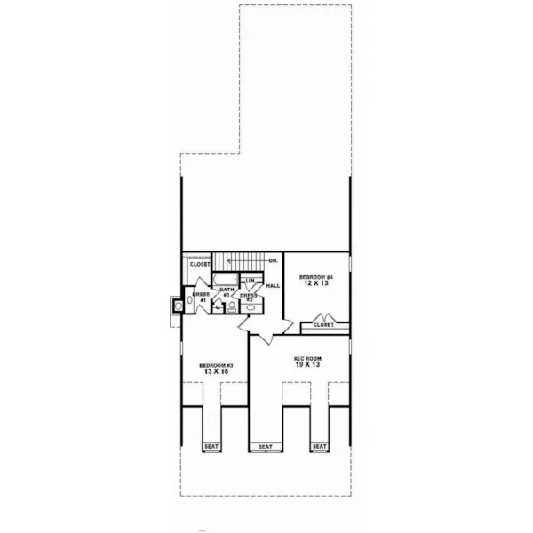 English Cottage House Plan Second Floor - Trafford Tudor Style Home 087D-0734 - Shop House Plans and More