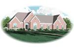 Southern House Plan Front of Home - Huntley Heights Ranch Home 087D-0748 - Search House Plans and More