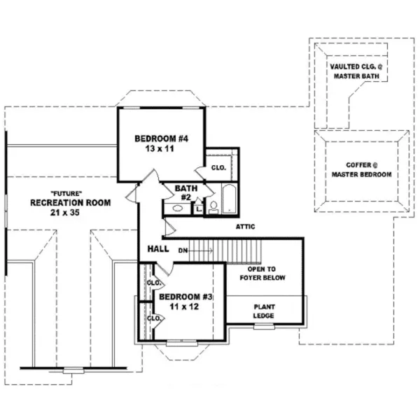 European House Plan Second Floor - Elmham Traditional Home 087D-0753 - Search House Plans and More