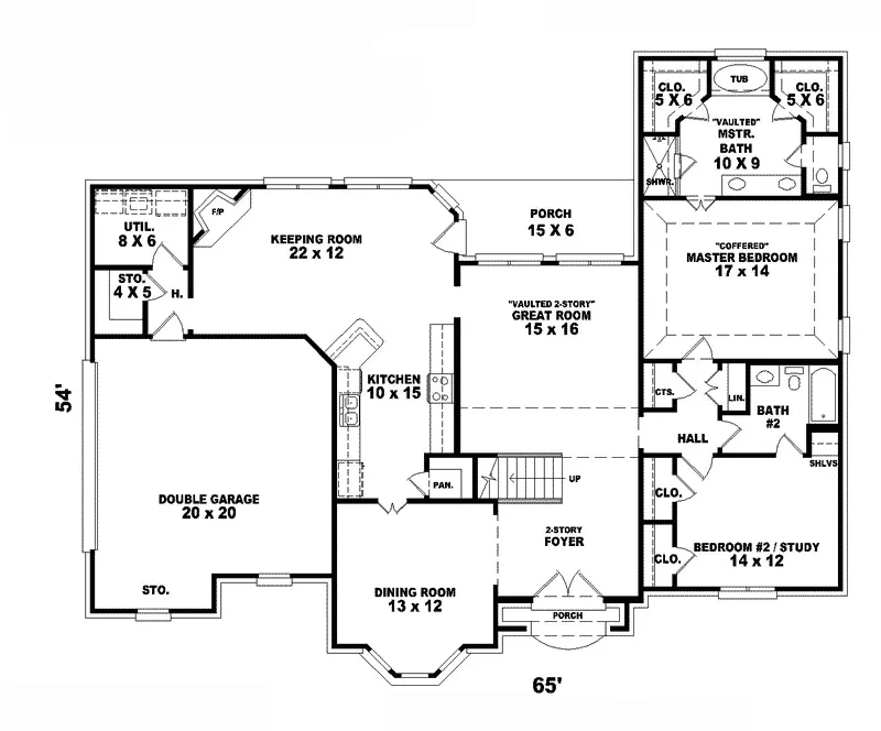 European House Plan First Floor - Parkfield Terrace Brick Home 087D-0762 - Shop House Plans and More