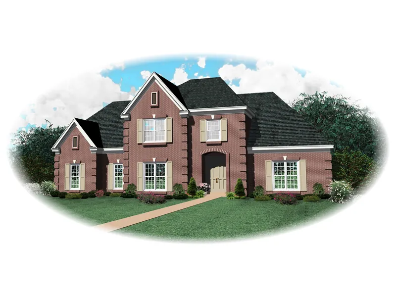Southern House Plan Front of Home - Parkfield Terrace Brick Home 087D-0762 - Shop House Plans and More