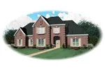 Southern House Plan Front of Home - Parkfield Terrace Brick Home 087D-0762 - Shop House Plans and More