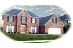 Luxury House Plan Front of Home - Georgian Trail Colonial Home 087D-0763 - Search House Plans and More